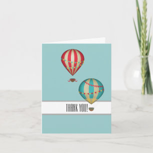Vintager Heißluftballon Vielen Dank Dankeskarte