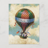 Vintager Heißluftballon Vielen Dank