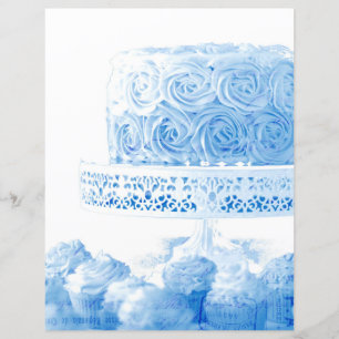 Vintager hellblauer Geburtstagskuchen