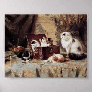 Vintager Henriette Ronner-Knip Fond für Schmuck Poster