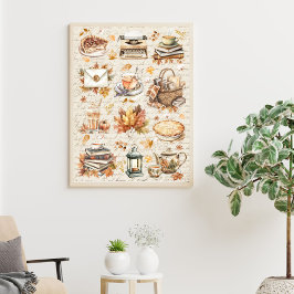 Vintager Herbst Favorit Antique Ästhetik Poster