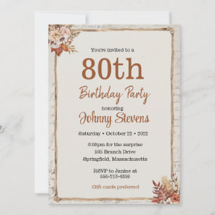 Vintager Herbst Geburtstagsparty Einladung