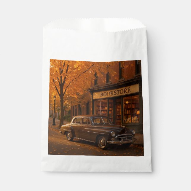 Vintager Herbst/Herbst-Buchladen Geschenktütchen (Vorderseite)
