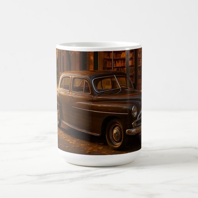Vintager Herbst/Herbst-Buchladen Kaffeetasse (Mittel)