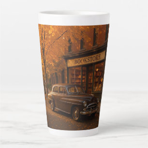 Vintager Herbst/Herbst-Buchladen Milchtasse