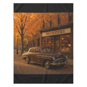 Vintager Herbst/Herbst-Buchladen Tischdecke