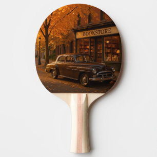 Vintager Herbst/Herbst-Buchladen Tischtennis Schläger