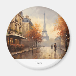 Vintager Herbst in Paris Magnet