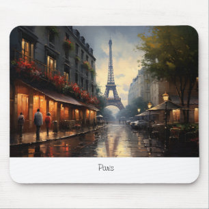 Vintager Herbst in Paris Mousepad