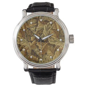 Vintager Herbst Williams Morris verlässt Muster Armbanduhr