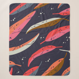 Vintager Herbstblatthintergrund mit nahtlosem Must Sherpadecke