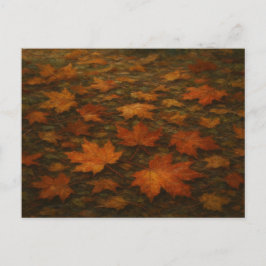 Vintager Herbstleaves Ahorn Roter Garten Postkarte