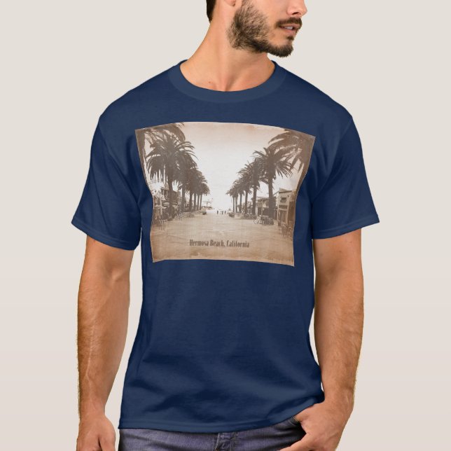 Vintager Hermosa-Strand T-Shirt (Vorderseite)