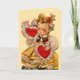 Vintager Herz-Schatz Feiertagskarte