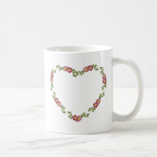Vintager Herzkranz von Blume für Mama Kaffeetasse