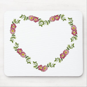 Vintager Herzkranz von Blume für Mama Mousepad