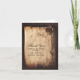 VINTAGER HERZLOCK KEY WEDD, DANK IHRER KARTEN