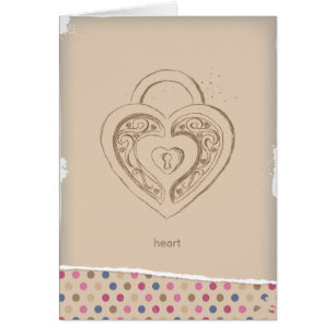 Vintager Herzverschluß mit Polkapunkten