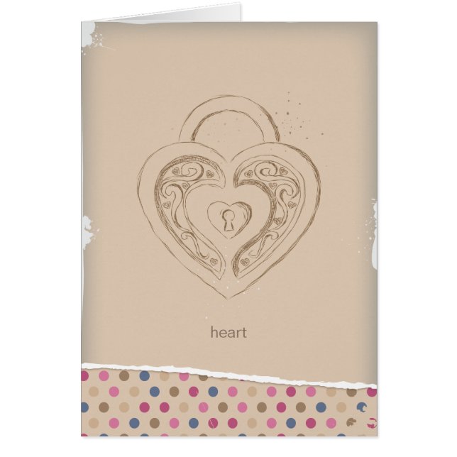 Vintager Herzverschluß mit Polkapunkten (Vorne)