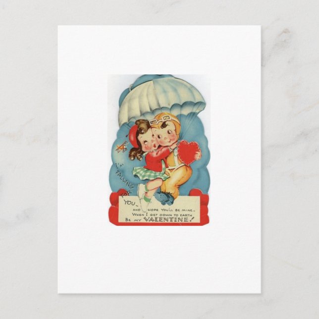 Vintager Himmelfahrt Valentinstag Feiertagspostkarte (Vorderseite)