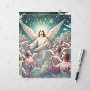 Vintager Himmlischer Wirt von Angels Scrapbook Pap