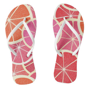 Vintager Hintergrund der Pampelmuse Flip Flops