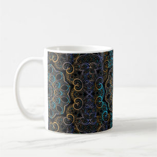 Vintager Hintergrund. Mandala. Indischer d Kaffeetasse