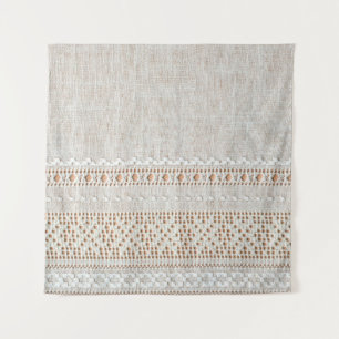 Vintager Hintergrund mit Stickerei, Gitter Wandteppich