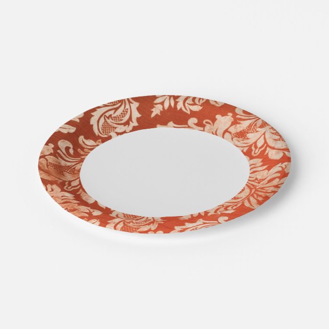 Vintager Hintergrund Pappteller (Schrägansicht)