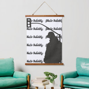 Vintager Hip Hop Getto Celebrity Street Urban Wandteppich Mit Holzrahmen