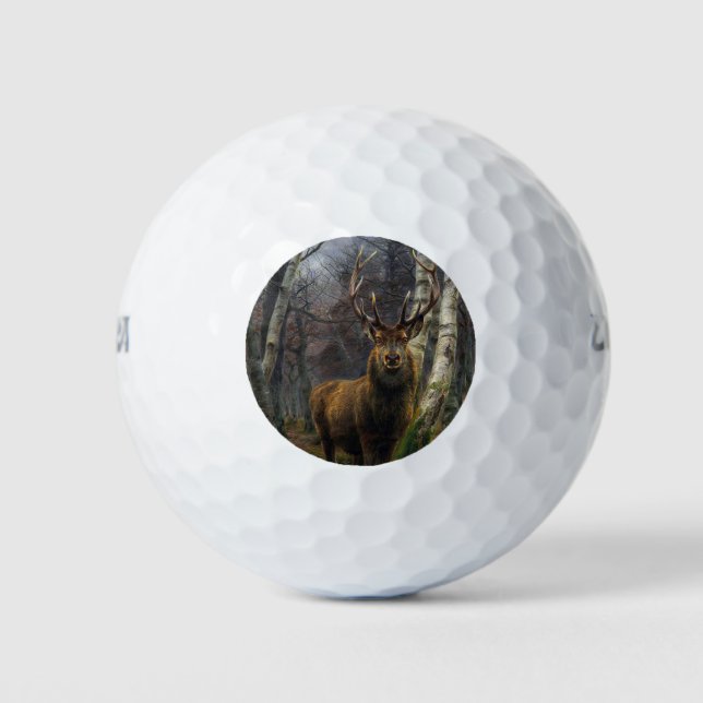 Vintager Hirschjäger Golfball (Vorderseite)