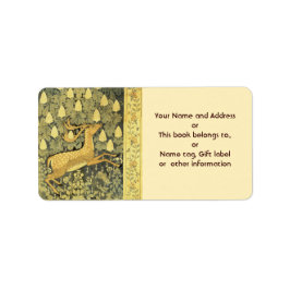 Vintager Hirschkaninchen Kastanienbaum 1902 Adressaufkleber