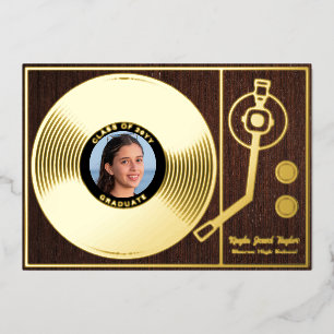 Vintager Hochschulabschluss Folieneinladung