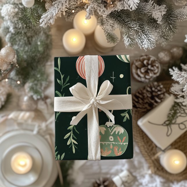 Vintager Holiday Charm Festliche Bauten Geschenkpapier (Von Creator hochgeladen)