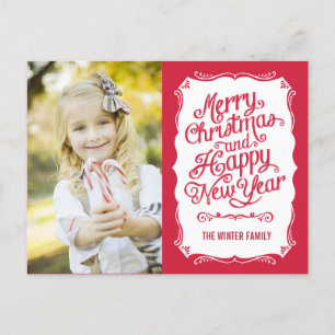 Vintager Holiday Foto Card Postkarte