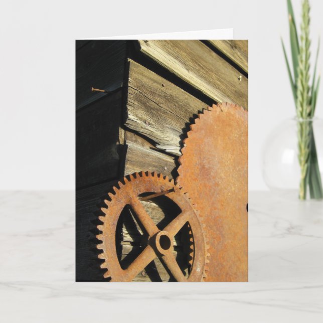 Vintager hölzerner Gang Karte (Vorderseite)