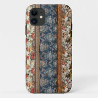 Vintager hölzerner iphone 5 Mit Blumenfall