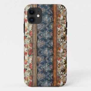 Vintager hölzerner iphone 5 Mit Blumenfall Case-Mate iPhone Hülle