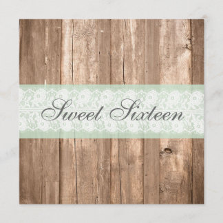 Vintager hölzerner Shabby Chic-16. Einladung