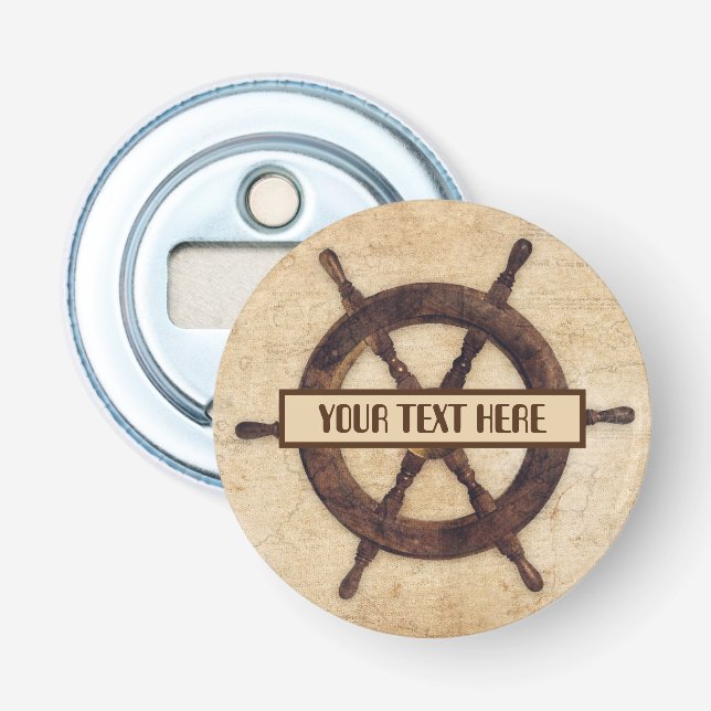 Vintager Holzhammer Flaschenöffner (Vorderseite)