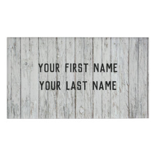 Vintager Holzhintergrund Namenschild