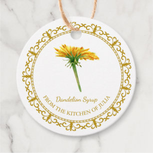 Vintager Homemade Dandelion Sirup Hang Tag Geschenkanhänger