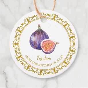 Vintager Homemade Fig Jam Hang Tag l White Geschenkanhänger