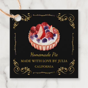 Vintager Homemade Pie Square Hang Tag Geschenkanhänger