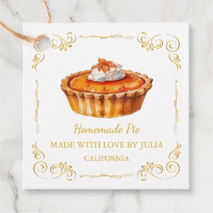 Vintager Homemade Pie Square Hang Tag Geschenkanhänger