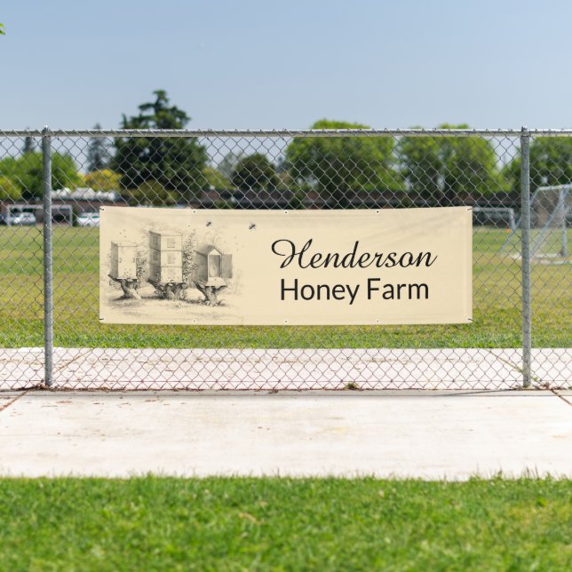 Vintager Honey-Hive-and-Bier-Banner Banner (Insitu)