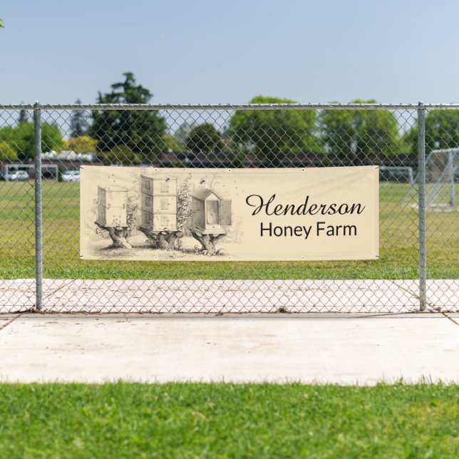 Vintager Honey-Hive-and-Bier-Banner Banner (Insitu)