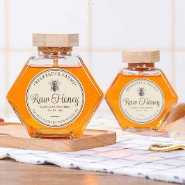 Vintager Honey Jar Label Bienenapiary Round Sticke Runder Aufkleber