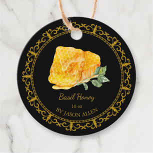 Vintager Honeycomb Basil Infused Honey Hang Tag Geschenkanhänger