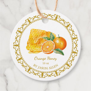 Vintager Honeycomb Orange Honey Hang Tag Geschenkanhänger